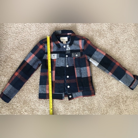 Sky and Sparrow blue and orange plaid jacket - Size small **Used** - Picture 3 of 7
